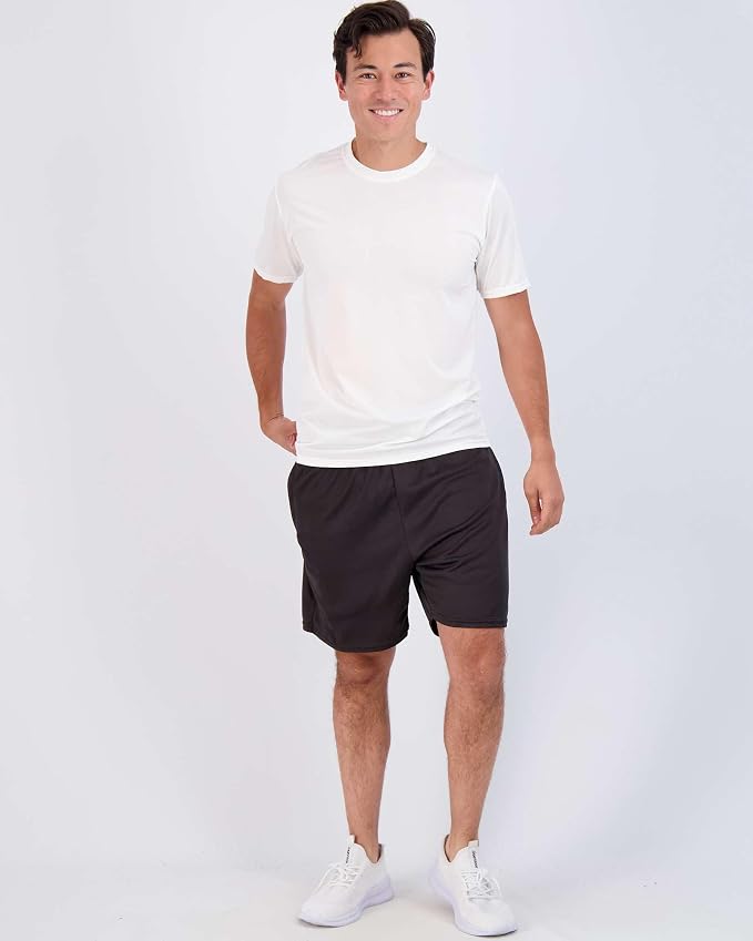 5 Pack Men's Dry Fit Short Sleeve T-Shirt Gym Workout Athletic Running Tee | Cooling, Moisture-Wicking, Crew Neck, Quick-Dry, Breathable, Active, Exercise, Fitness, Basketball, Cycling, Hiking, Tennis - Image 8
