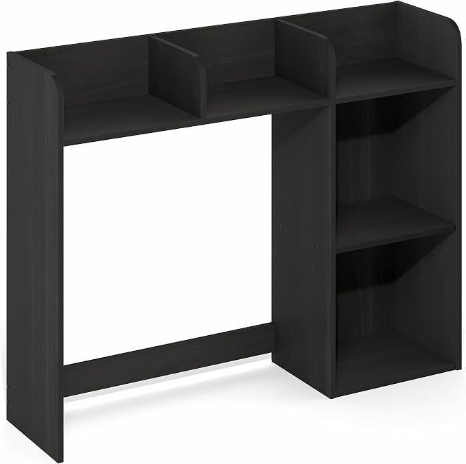 Furinno Classic Desk Shelf, 5-Shelf Desktop Hutch, Book Shelf, 3-Tier Desk Organzier, for Office Supplies, Office Desk Accessories, for Home Office, College, Dorm, White - Image 6