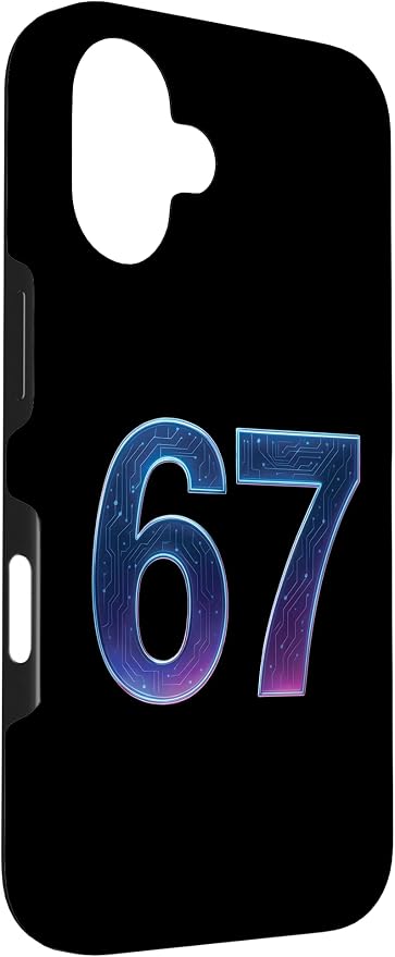 67 Meme Ai Quantum Number 67th Six Seven Tech Digital Future Case for iPhone 16 - Image 3