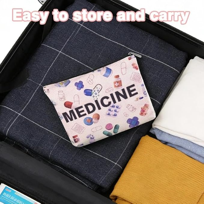 Small Emergency Medical Bag Organizer Pouch Survival Medicine Bag Doctor Retirement Gifts from Nurse Pouch Bag for Work Supplies Nursing School Essentials for Women Pharmacy Student Pouch Gift Ideas - Image 4
