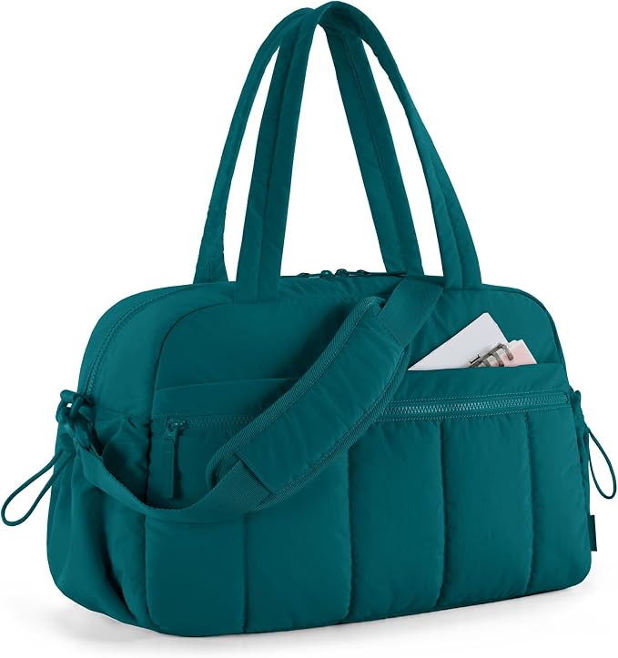 BAGSMART Duffle Bag for Travel, Gym Bag for Women, Weekender Carry on Bag | PVC Wet Pocket, Airline Approved Personal Carry-on Size, Fits Under-seat, One Bag for Gym, Travel, Hospital, Overnight by BAGSMART