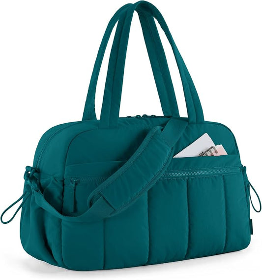 BAGSMART Duffle Bag for Travel, Gym Bag for Women, Weekender Carry on Bag | PVC Wet Pocket, Airline Approved Personal Carry-on Size, Fits Under-seat, One Bag for Gym, Travel, Hospital, Overnight by BAGSMART