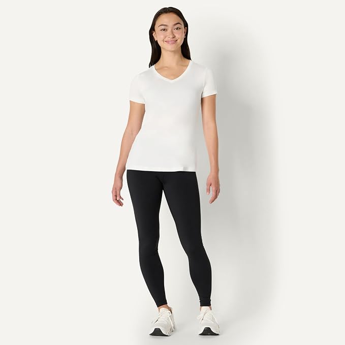 Amazon Essentials Women's Active Quick Dry Tech Stretch Short-Sleeve V-Neck T-Shirt (Available in Plus Size), Pack of 2 - Image 5