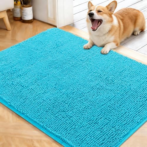 OLANLY Dog Door Mat for Muddy Paws 40x32, Super Absorbent Chenille Mud Mat by OLANLY