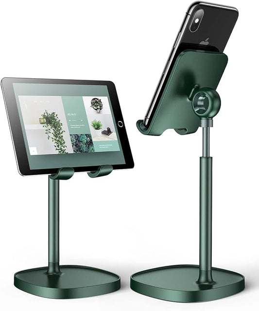 LISEN Cell Phone Stand Phone Holder for Desk, Gaming for Nintendo Switch | Phone Holder for Desk, Green Desk Accessories, Office Accessories for Women, Compatible with Switch iPad, 4-10 in Devices by Lisen