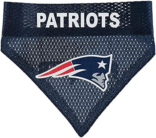Pets First NFL DOG BANDANA - NEW ENGLAND PATRIOTS REVERSIBLE PET BANDANA. 2 Sided Sports Bandana with a PREMIUM Embroidery TEAM LOGO, Large/X-Large. - 2 Sizes & 32 NFL Teams available by PETSFIRST