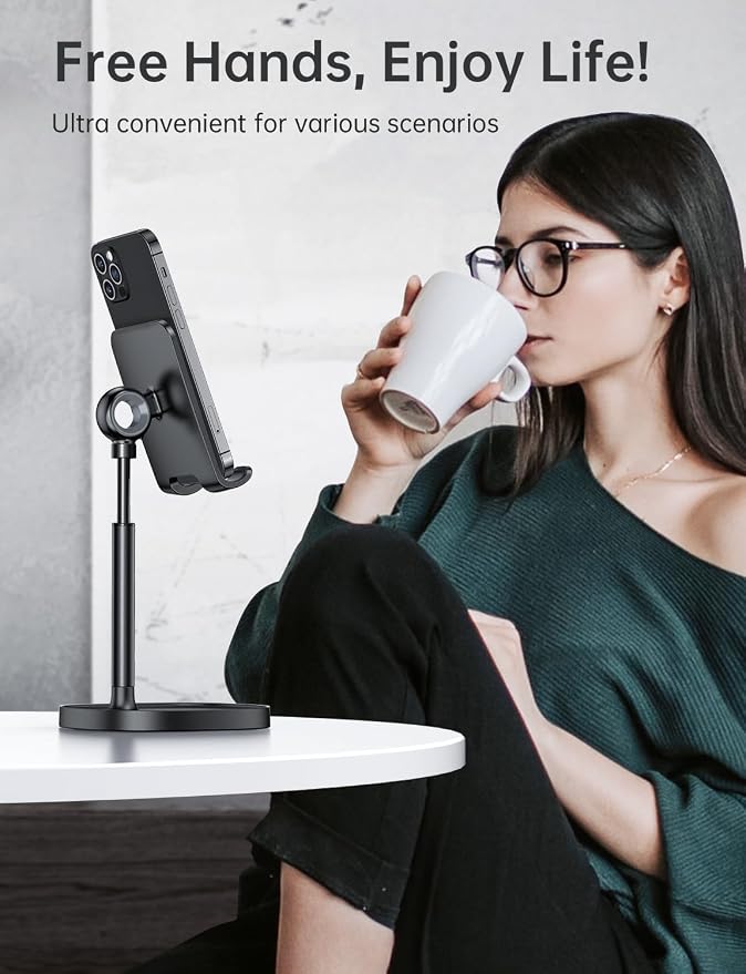 LISEN Cell Phone Stand Phone Holder for Desk, Gaming for Nintendo Switch | Phone Holder, Office Accessories, Gadgets for Men, Desk Accessories for Men, Compatible with Switch iPad, 4-10 in Devices - Image 6