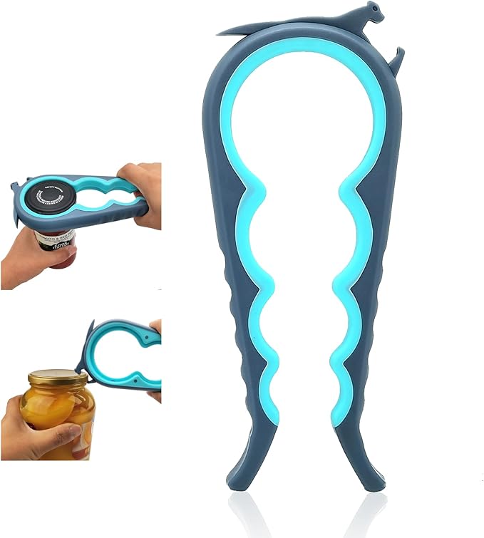 Otstar Jar Opener & Bottle Opener for Seniors with Arthritis, Weak Hands | Adjustable Lid Opener Effortlessly Opens Jars, Bottles & Pop-Top Cans, Great for Senior Parents, Grandparents, or Loved Ones by Otstar