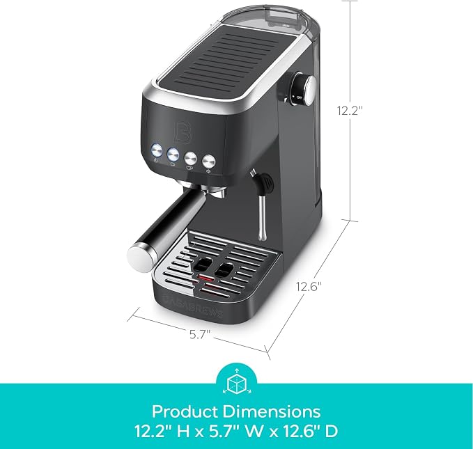 CASABREWS 3700 Essential Espresso Machine, Stainless Steel Espresso Maker | 20-Bar Italian Pump, Powerful Steam Wand, 43.9oz Removable Water Tank, Compact Espresso Maker for Home, Cappuccino & Latte - Image 7