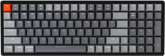 Keychron K4 Wireless Bluetooth/USB Wired Gaming Mechanical Keyboard, Compact 100 Keys 96% Layout RGB LED Backlit Gateron G Pro Red Switch N-Key Rollover, Aluminum Frame for Mac Windows, Version 2 by Keychron