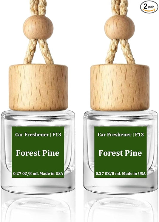 HoogaLife Car Air Freshener Diffuser 2 Pack Hanging Air Freshener Diffuser - Forest Pine Fragrance Oil Air D iffuser for Car, 45+ Days Long Lasting Fragrance Made in USA (F13) by HoogaLife
