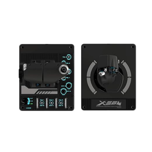 Logitech G X56 H.O.T.A.S Throttle and Joystick Flight Simulator Game Controller, 4 Spring Options, +189 Programmable Controls, RGB Lighting, 2x USB, PC - Black - Image 3