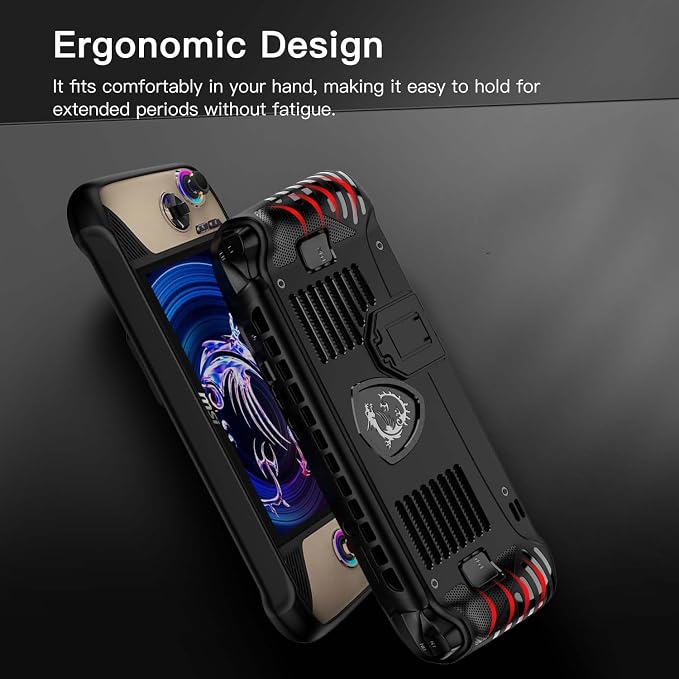 Case Cover for MSI Claw 8 AI+ A2VM Handheld Game Console, Slim Soft TPU Protective Skin Case with Kickstand for MSI Claw 8 AI+ A2VM, Anti-Scratch,Shockproof,Black - Image 5