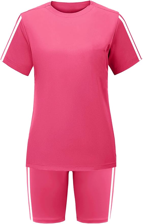 STOLKISS Women 2 piece Short Sets Classic Striped Outfits Summer Casual Short Sleeve T-Shirt and Short Jogger Tracksuits Sets - Image 5