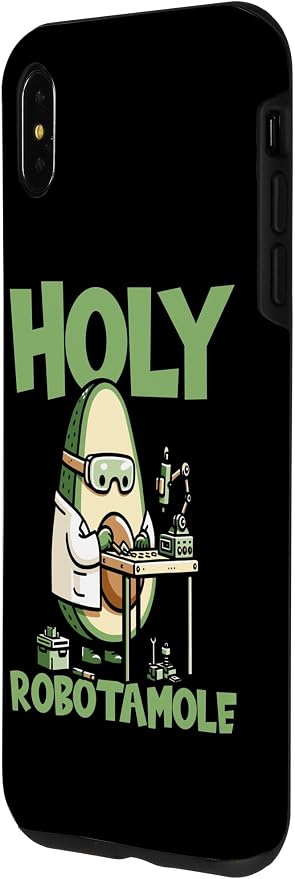 iPhone XS Max Robots Artificial - Ai Robotics Avocado Holy Robotamole Case - Image 2