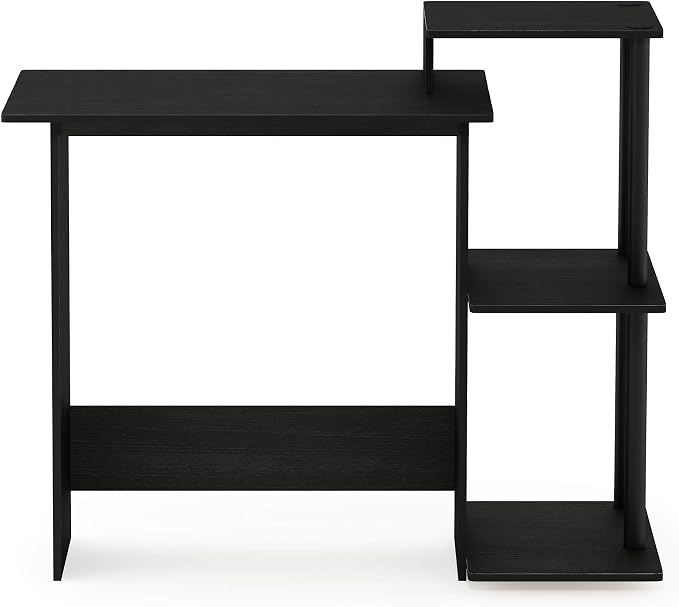 Furinno EFFICIENT Desk, 28.6" Wide Gaming Desk with 3 Open Side Shelves, Laptop Notebook Computer Desk, Office Desk for Home Office, Study Room, Dorm, Bedroom, Americano - Image 6