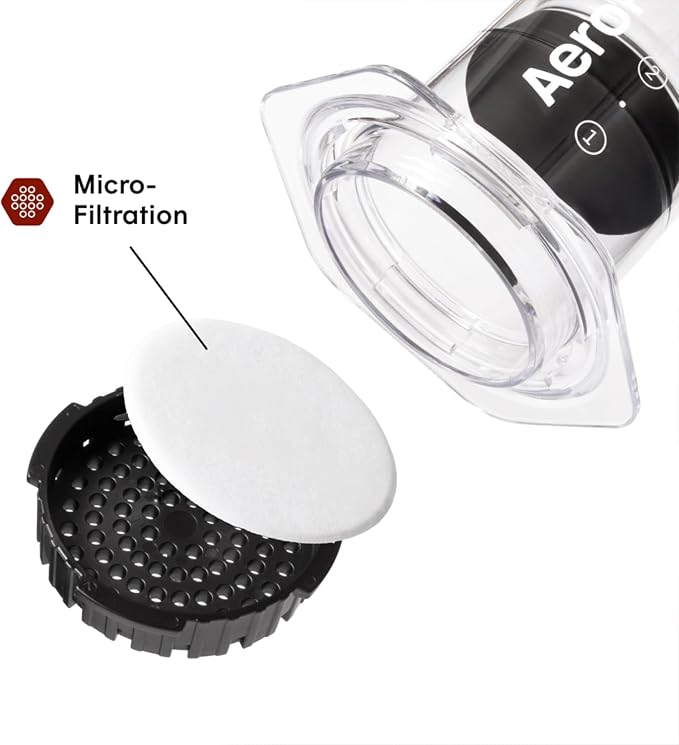 AeroPress Clear Coffee Press, French Press, Pour-Over & Espresso Style | All-in-One Manual Coffee Maker, 2-Minute Brew, Less Bitterness, More Flavor, Portable, Travel & Camping - Image 3