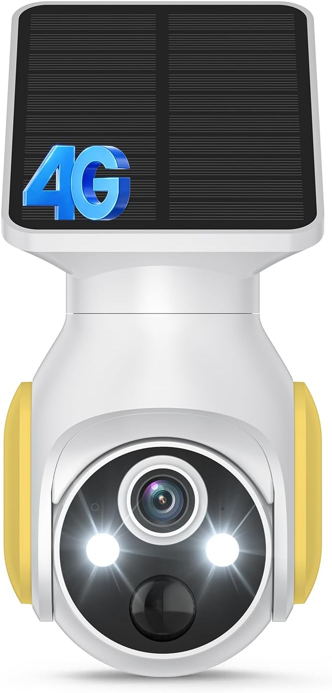 1080p Security Camera Wireless with Solar Panel, AI Human Detection, 2-Way Audio, Color Night Vision, Cloud Storage (Sold Separately), Indoor/Outdoor Surveillance Bullet Cam by FameVibe