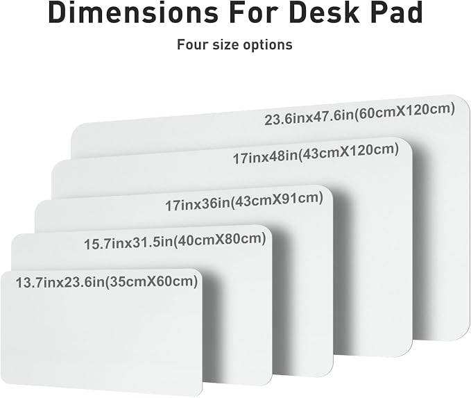 Aothia Faux Leather Desk Mat – Large Mouse Pad, Non-Slip PU Leather Blotter, Waterproof Writing Surface for Office and Home (Barely Grey, 47.2" x 23.6") - Image 5
