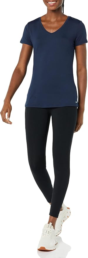 Amazon Essentials Women's Active Quick Dry Tech Stretch Short-Sleeve V-Neck T-Shirt (Available in Plus Size), Pack of 2 - Image 5