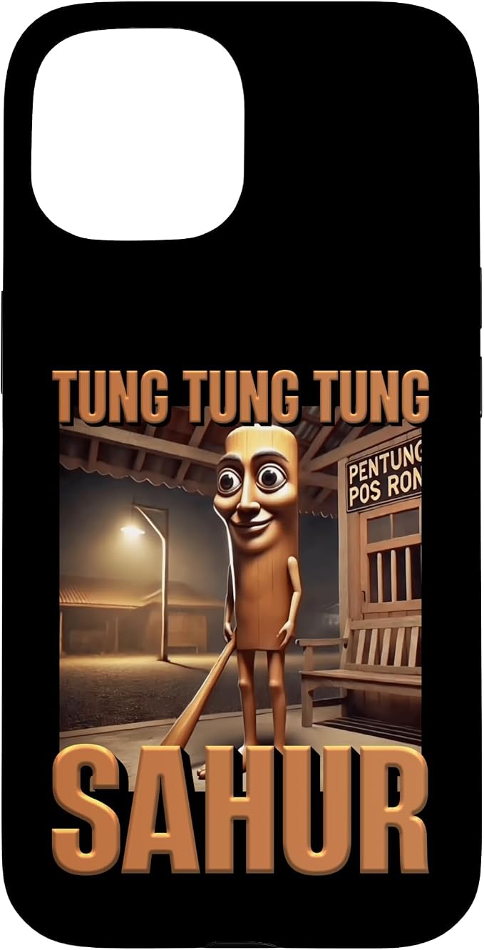 Internet Hilarious Meme AI Character Tung Tung Tung Sahur Case for iPhone 15 by Unknown