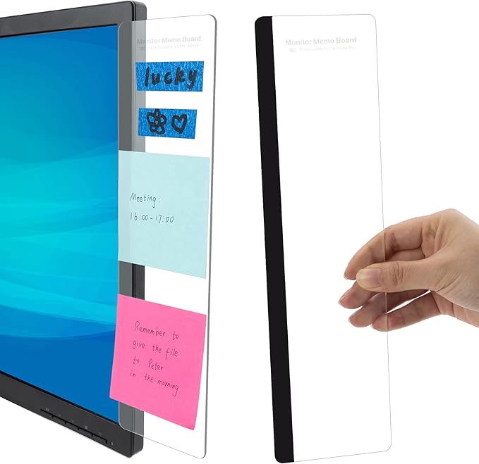 Office Desk Accessories 2pcs Computer Monitor Memo Board Office Supplies | Computer Monitor Memo Board Computer Sticky Note Holder by MDOZQ
