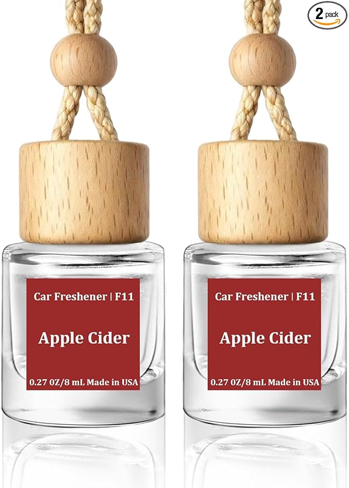 HoogaLife Car Air Freshener Diffuser 2 Pack Hanging Air Freshener Diffuser - Apple Cider Fragrance Oil Air D iffuser for Car, 45+ days Long Lasting Fragrance Made in USA （F11） by HoogaLife