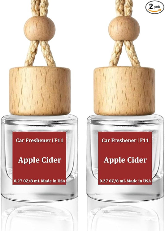 HoogaLife Car Air Freshener Diffuser 2 Pack Hanging Air Freshener Diffuser - Apple Cider Fragrance Oil Air D iffuser for Car, 45+ days Long Lasting Fragrance Made in USA （F11） by HoogaLife