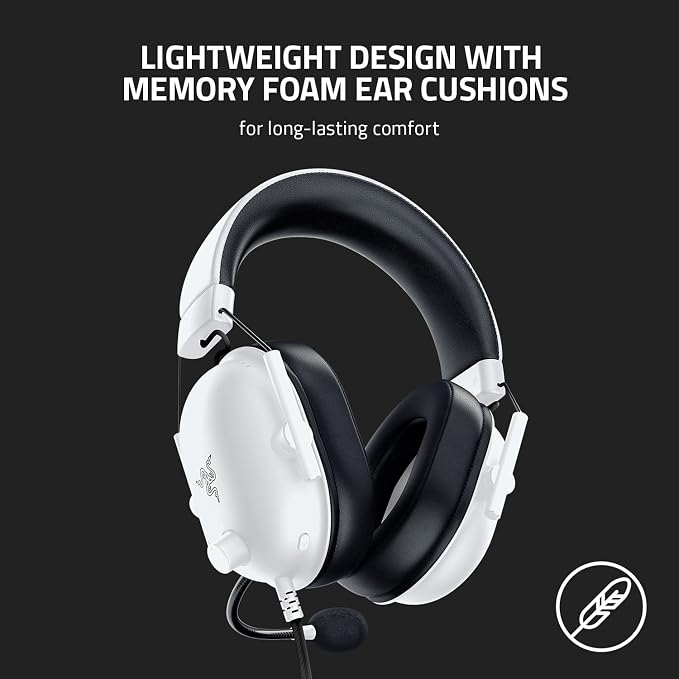 Razer BlackShark V2 X Gaming Headset: 7.1 Surround Sound - 50mm Drivers - Memory Foam Cushion - for PC,Mac,PS4,PS5,Switch - 3.5mm Audio Jack - White,(Pack of 8) - Image 5