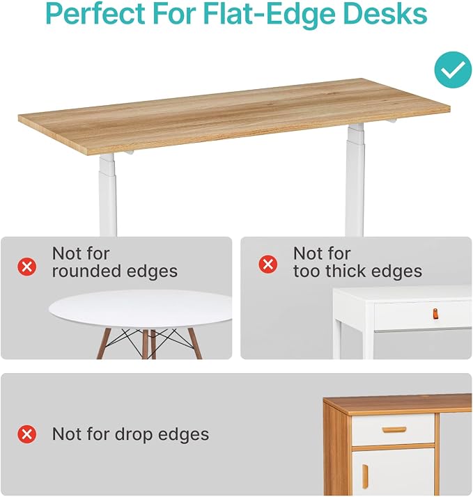 PEGZONE Desk Side Storage Organizer, Fits Flat Edge 0.4" to 2.2", White | No Drill Under Desk Laptop Holder, Clamp on Desks Shelf with Pegboard Accessories, Hanging Laptop Mount - Image 3