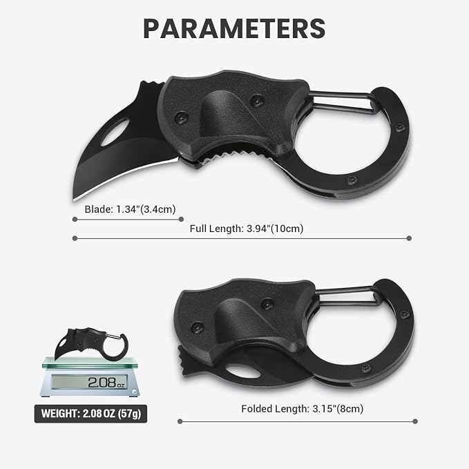 FUNBRO Small Pocket Knife Gift for Men | Keychain Box Cutter with 1.34inch Blade, Mini Folding Knives EDC Gadgets, Stocking Stuffers Gift for Adults Men Him - Image 6