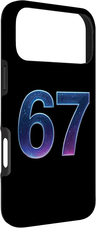 67 Meme Ai Quantum Number 67th Six Seven Tech Digital Future Case for iPhone 17 Pro Max - Image 3