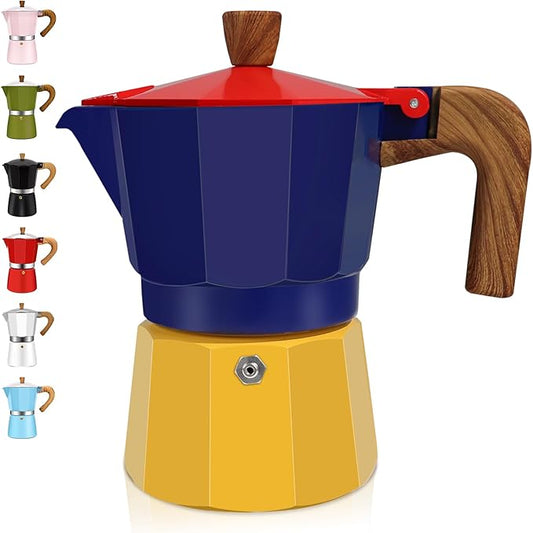 9 Cup Aluminum Espresso Stovetop Moka Pot Express Coffee Maker Percolator Italian Classic Mocha Coffee Machine for Italian and Cuban Cafe Brewing for Home & Camping 450ml 15oz by Theperfectcombinationofcoffeehomeandhealthylivingmakingeverydayadayofrituals