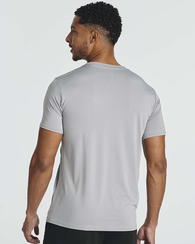 5 Pack Men's Dry Fit Short Sleeve T-Shirt Gym Workout Athletic Running Tee | Cooling, Moisture-Wicking, Crew Neck, Quick-Dry, Breathable, Active, Exercise, Fitness, Basketball, Cycling, Hiking, Tennis - Image 6