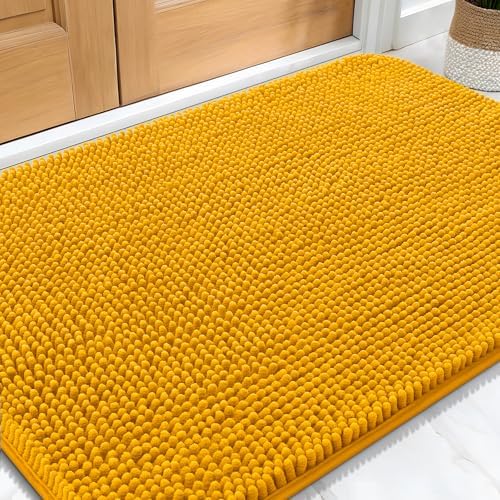 OLANLY Dog Door Mat for Muddy Paws 34x21, Super Absorbent Chenille Mud Mat by OLANLY