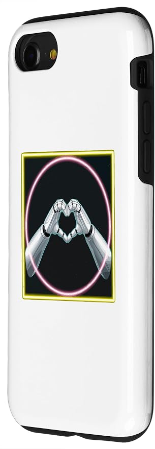 iPhone SE (2020) / 7 / 8 Hand Heart AI Robot | Hands Robot Shirt Case - Image 2