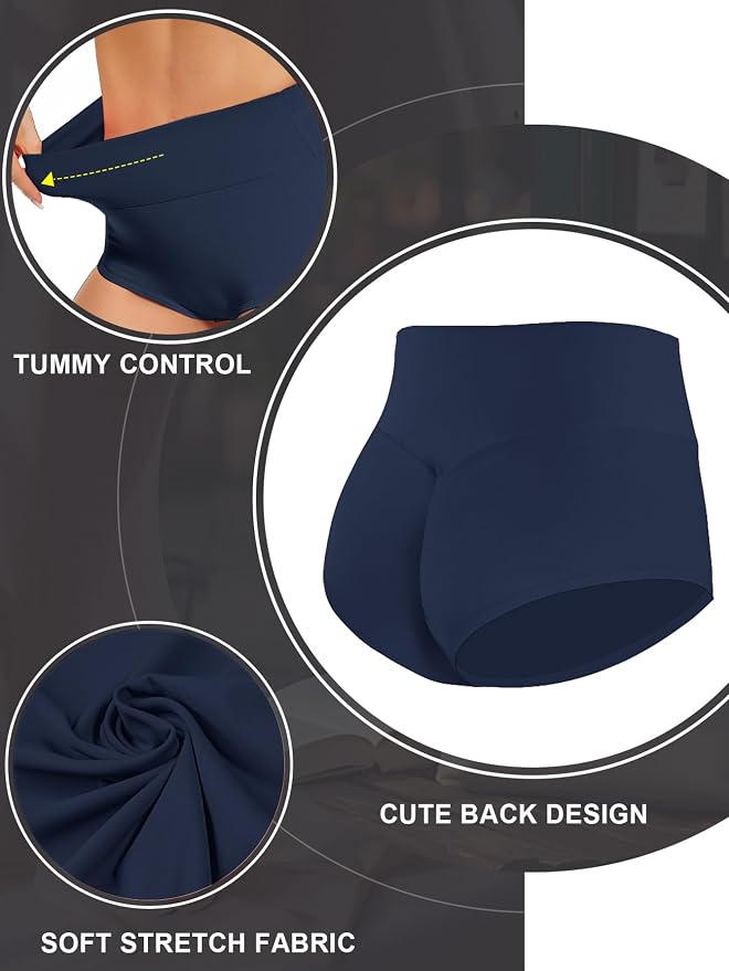 Cut Out Yoga Shorts Booty Butt Lifting Scrunch Shorts High Waisted Workout Gym Active Hot Pants - Image 2