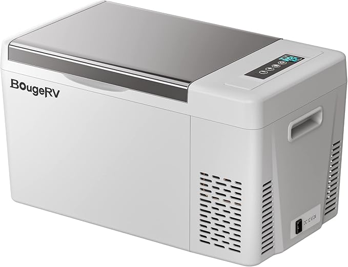 BougeRV 12 Volt Refrigerator With 23 Quart Cover, 12V Car Fridge 23 Quart Portable Freezer Compressor Cooler Compressor Freezer, 12/24V DC 110~240V AC, -8℉~50℉ for Truck RV SUV by Unknown