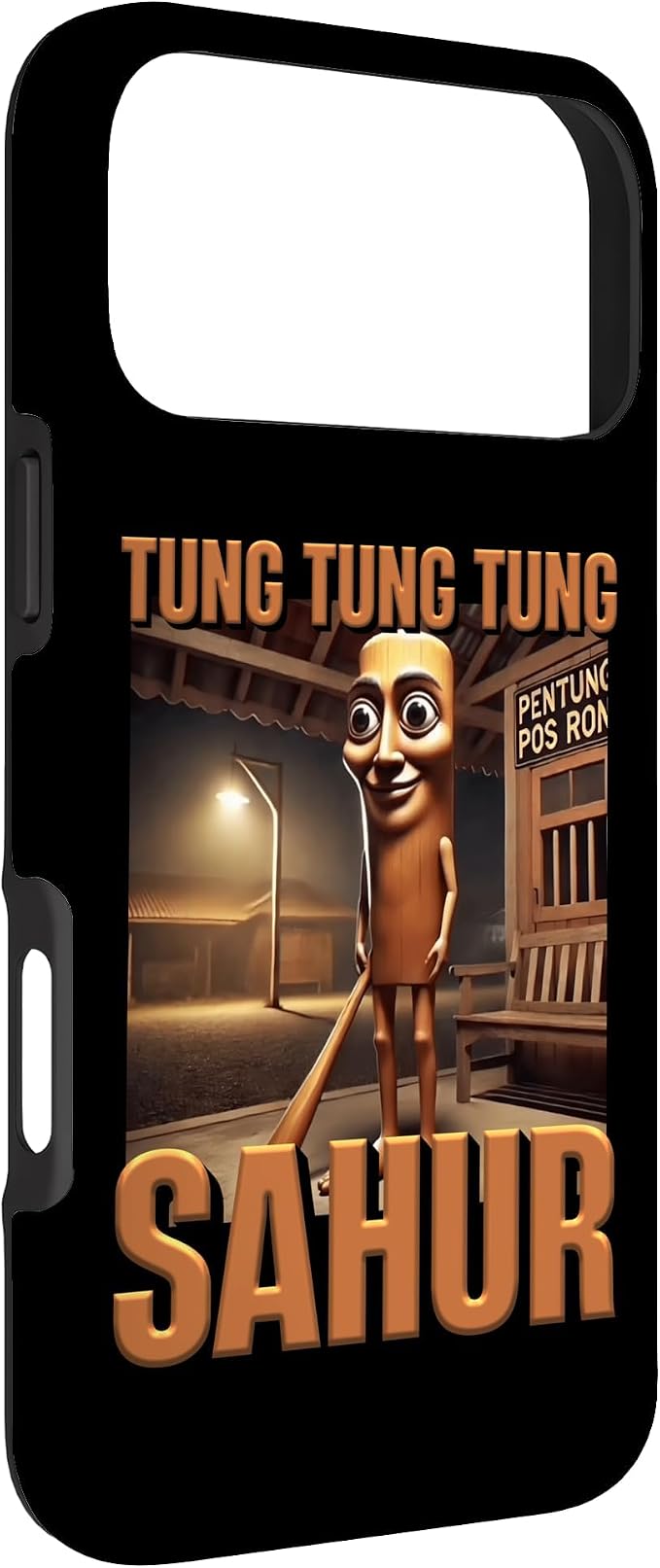 Internet Hilarious Meme AI Character Tung Tung Tung Sahur Case for iPhone 17 Pro Max - Image 3