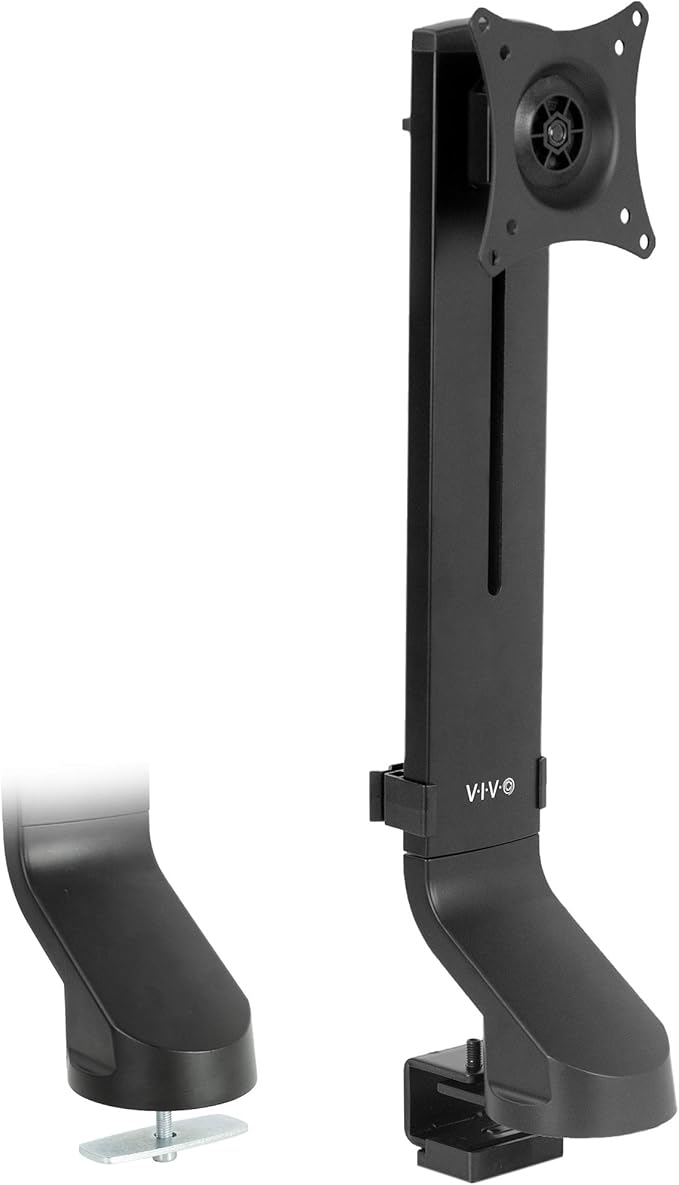VIVO Adjustable Single Monitor Mount for Sit-Stand Workstation, Desk Converter, Monitor Arm Fits 1 Screen up to 32 inches, STAND-V001U by Unknown