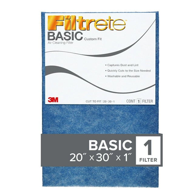 Filtrete Washable Air Filter 20x30x1 - MERV 1 Cut to Fit