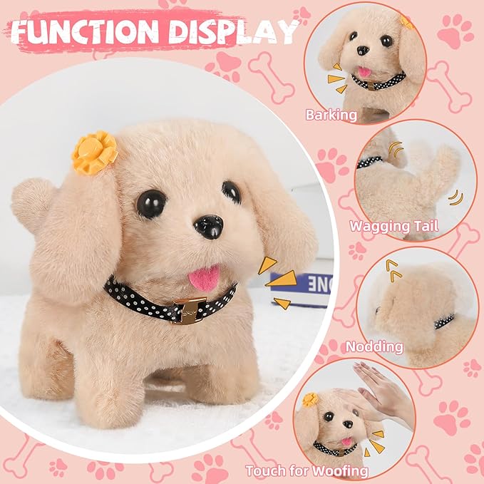 Vanvimen 16 Pcs Robot Dog Toys for Girls, Toys for 3 4 5 6 7 8 Year Old Girls Kids Boys, Realistic Robot Puppy Toy for 5-7 6-8, Ideas Birthday Gifts for Girl 3 4 5 6 Year Old - Image 3