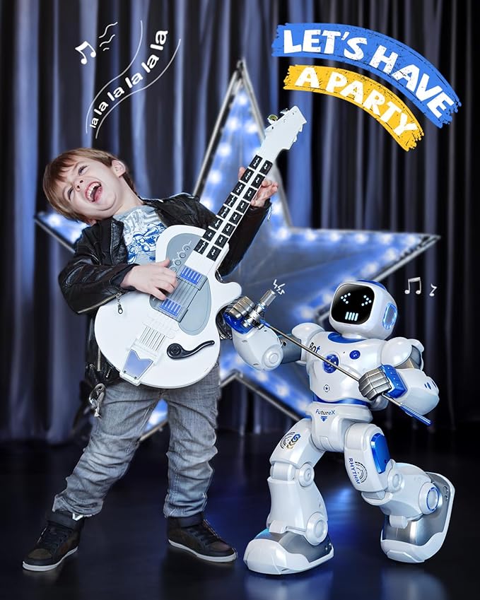 Ruko 1088 Smart Robot Toy for Kids, Large Programmable Interactive Gift | Support Remote Control & App Control & Voice Command, Birthday Gift for Boys & Girls Ages 4 5 6 7 8 9, Blue - Image 6
