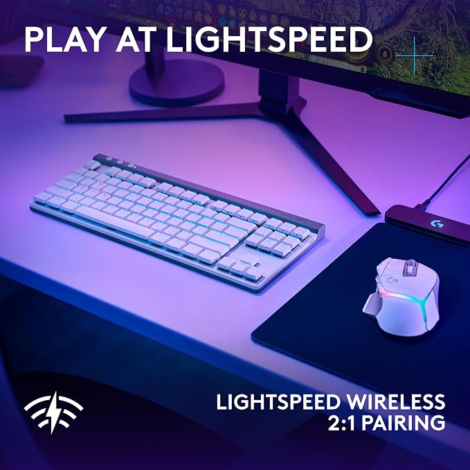 Logitech G502 X Plus Lightspeed Wireless Gaming Mouse + G515 TKL Wireless Gaming Keyboard (Tactile) Bundle: White - Image 2