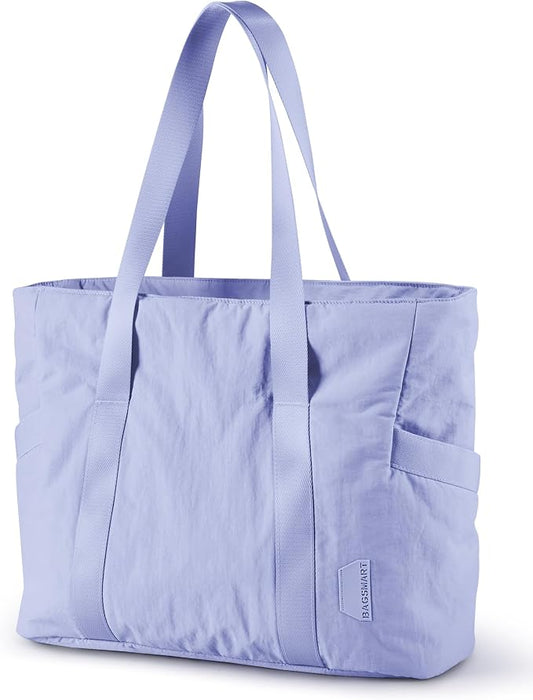 BAGSMART Tote Bag for Women, Tote Bag with Zipper Work Tote with Compartments Nurse Shoulder Hanbag for Travel, Gym by BAGSMART