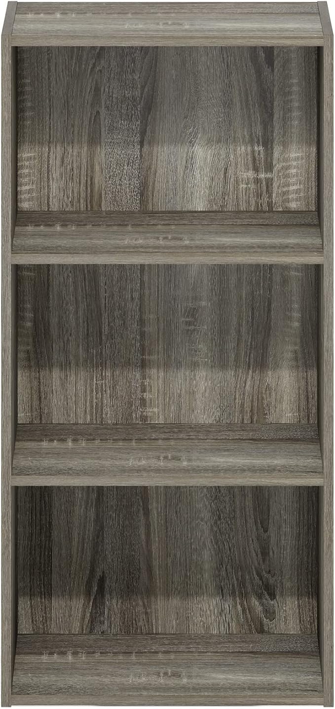 Furinno Luder 3-Tier Open Shelf Bookcase, French Oak - Image 7