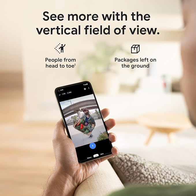 Google Nest Doorbell (Battery) - Ivy | 6x digital zoom video doorbell, HD, 24/7 live view, Night vision, HDR, works with Google Home & Gemini - Image 7