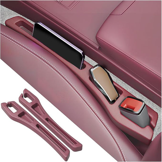 2PCS Car Seat Gap Filler Organizer,2 in 1 Car Gap Filler with Fill and Storage Function for Storing Phones Keys Cards,Universal Multifunctional No Drop Seat Guard for Cars (Red) by Unknown