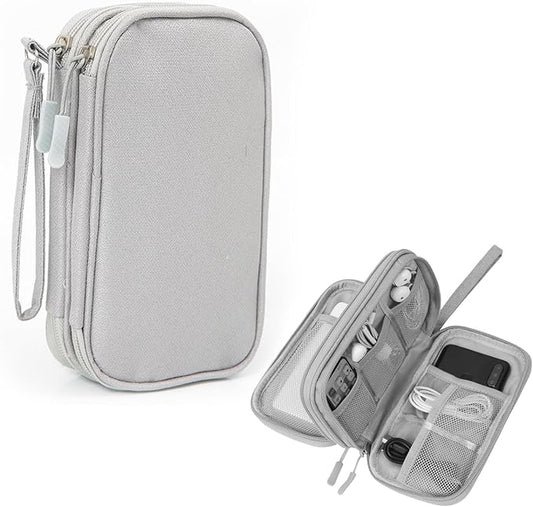Electronic Organizer Travel Case Water Resistant Cord Pouches for Organization,Cable Organizer,All-in-One Double Layers Storage Bag for Accessories,Charger, Cable by AYANICA