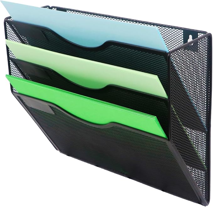Kuntine.B Wall File Organizer Office Hanging Magazine Holder Wall File Organizer for Office Home - Image 3